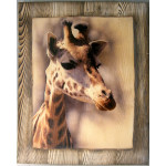 dřevěné fotografie - žirafa