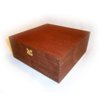 dřevěná krabička 18x18cm - překližka mahagon