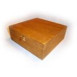 dřevěná krabička 18x18cm - překližka zlatý javor