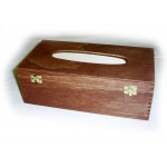 dřevěná krabička na kapesníky překližka mahagon
