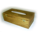 dřevěná krabička na kapesníky - překližka zlatý javor