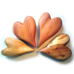dřevěné plastiky - srdce