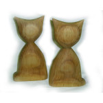 dřevěné plastiky - kočky