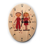 dřevěné hodiny - děti