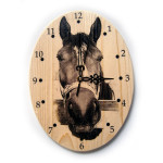 dřevěné hodiny - kůň